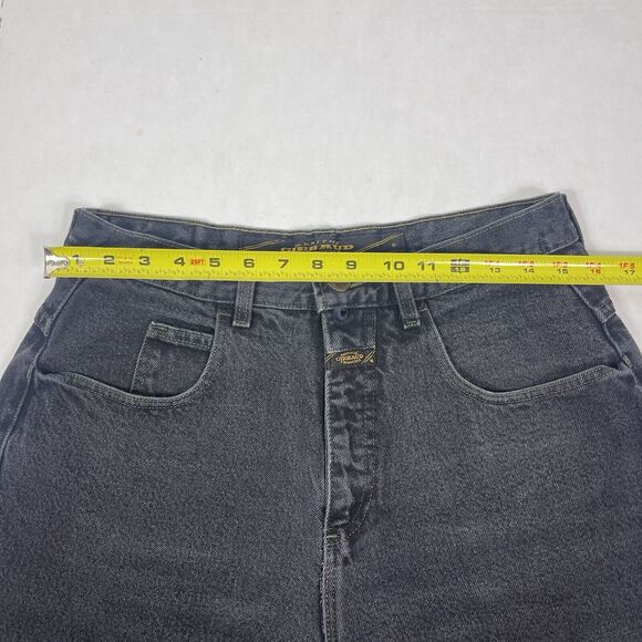 Vintage Y2K MARITHE FRANCOIS GIRBAUD WOMENS HIGH RISE DENIM MOM JEANS 7/8 Black - Picture 9 of 11